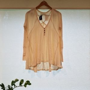 Free People Waffle Knit Top